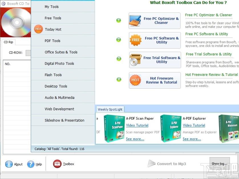 Boxoft CD to MP3 Converter下载,CD转MP3音频格式工具,音频转换,音频处理